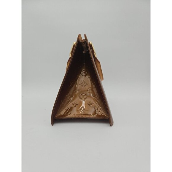 Louis Vuitton Vernis Forsyth Bronze M91113 Handbag Leather Authentic Trapezoid - Picture 4 of 15